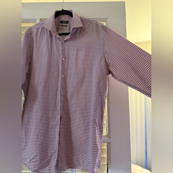 Boss Pink Casual Button Down Shirt - Picture 4 of 9